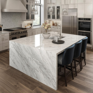 River White Kitchen Island Tops