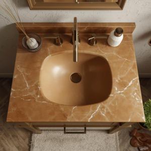 Tan Brown Bathroom Vanity Tops