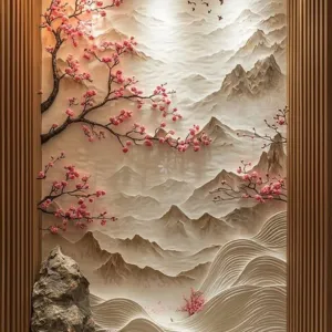 3D Stone Wall Mural