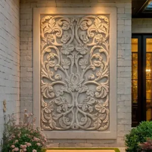 Botanical Stone Mural