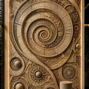 Geometric Stone Mural