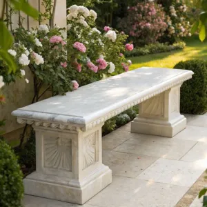 Marble Garden Bench