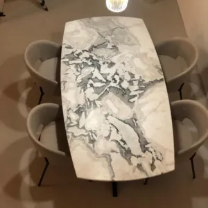 Statuario Marble Table TopMarble Mandir Table