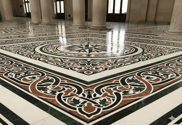Marble Inlay Flooring
