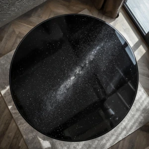 Black Galaxy Round Table Top